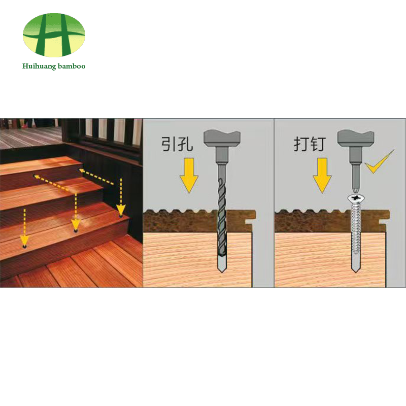 Eksplicitno spajanje čavala teški podovi od bambusa